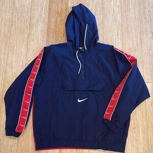 Nike Sportswear Big Swoosh Pullover Hooded 3/4 Zip Jacket CD0419-451 Men, Sz XL